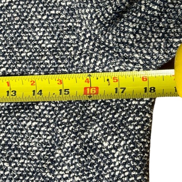 Talbots Tweed Blazer Blue Snap Button S Classic Preppy Office Casual Old Money - Picture 6 of 10